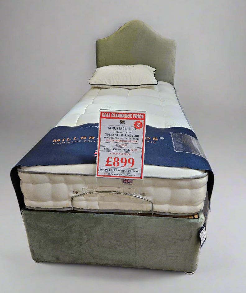 Milbrook Opulent Deluxe 1000 Mattress & Adjustable Divan Set