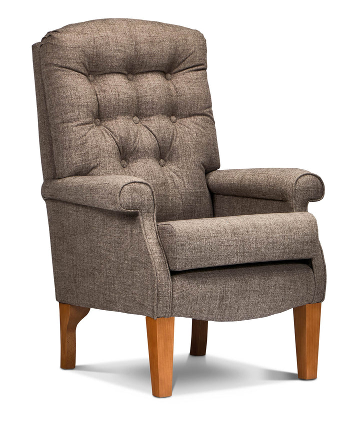 Caenarfon Button Back Scroll Arm Armchair