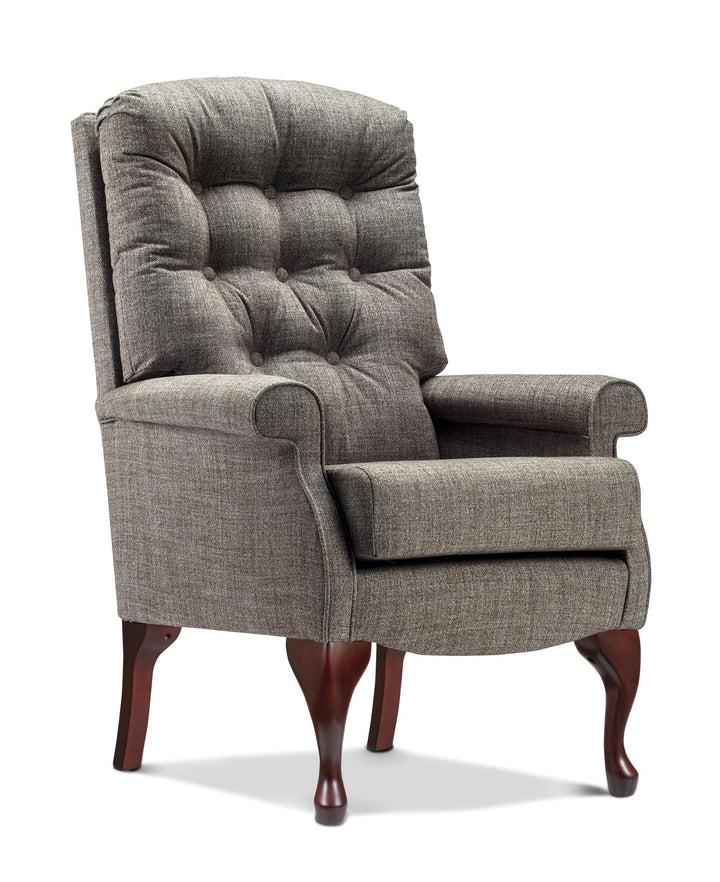 Caenarfon Button Back Scroll Arm Armchair