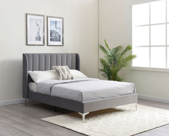 Astra Velvet Bed and Headboard