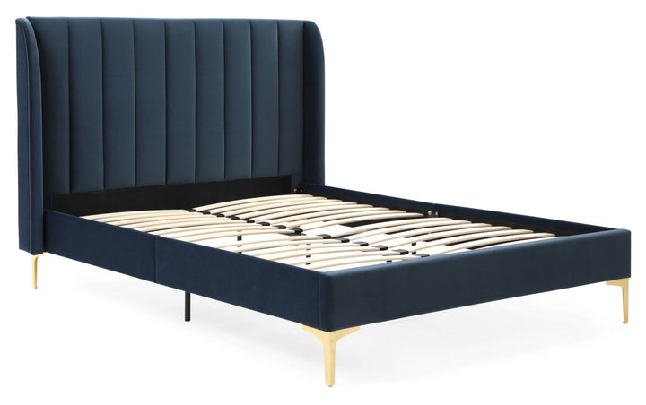 Astra Velvet Bed and Headboard