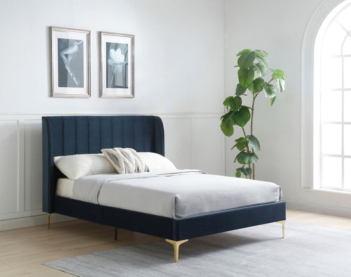 Astra Velvet Bed and Headboard